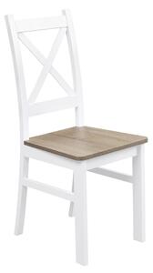 Stůl s 5 židlemi Z064 Bílý/San Remo Temné