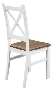 Stůl s 5 židlemi Z065 Bílá/Dubová Lefkas