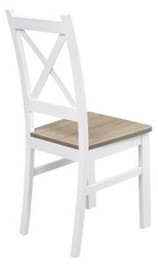 Stůl s 5 židlemi Z064 Bílý/San Remo Temné