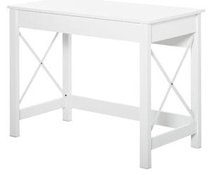 HOMCOM Moderní Stůl Snadno Sestavitelný Počítačový Stůl pro Kancelář, Ložnici nebo Učení 105x50x76 cm Bílý | Aosom