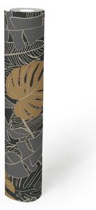 A.S. Création | Vliesová tapeta na zeď House of Turnowsky 38905-1 | 0,53 x 10,05 m | zlatá, černá, šedá
