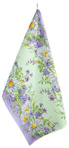BELLATEX Kuchyňská utěrka 1ks květy - fialová, zelená 50x70 cm - 1ks