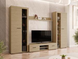 Obývací stěna Rodos XL, Barva: dub olejový, Osvětlení: bez osvětlení 5903211474965