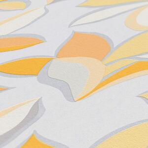 A.S. Création | Vliesová tapeta na zeď House of Turnowsky 38908-4 | 0,53 x 10,05 m | bílá, žlutá, metalická