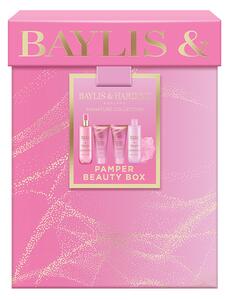 Baylis & Harding Jojoba, Vanilla & Almond Oil - sada péče o tělo a houbičky, 5 ks