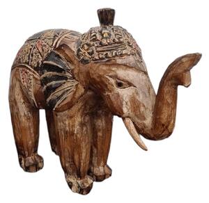 Slon malovaný hnědý 16 cm
