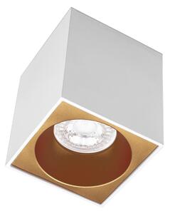 CENTURY ESSENZA přisazené svítidlo SQ GU10 bílá/zlatá 80mm