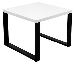 Konferenční stolek LOFT 58x58 Bílá/černá