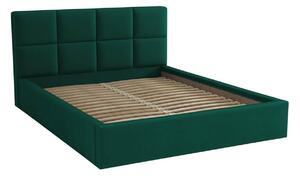 Manželská postel 140x200 s kontejnerem - Aljaška Tmavě zelená