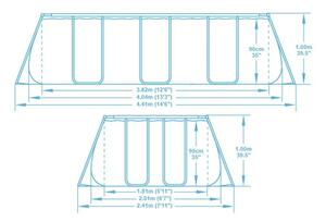 Bestway Bazén Power Steel Frame 4,04 x 2,01 x 1 m - 56441