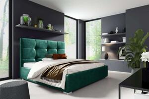 Čalouněná postel s matrací Harry 140x200 zelená