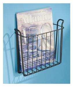 Hnědý nástěnný stojan na časopisy z nerezové oceli iDesign Classico