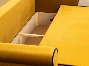 Merida Lounge Set Pohovka s 2 křesla s podnožkami Žlutá