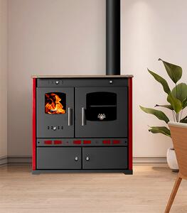 P. Eco LUX Bordo - litinová kamna na dřevo o výkonu 7,38 kW