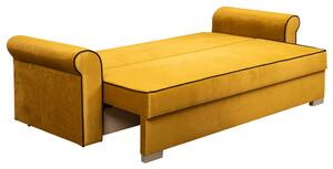Merida Lounge Set Pohovka s křeslo s podnožkou Žlutá