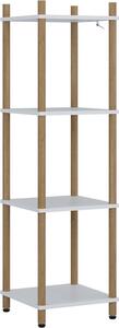 Rohová police Vicco Bivio Bílá/borovice 30 x 102.5 cm 4 police, Model 57477