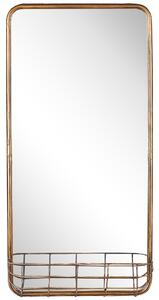 Nástěnné zrcadlo 80 x 40 cm zlaté MACON