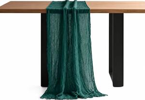 Stolní běhoun 90 × 340 cm – láhevově zelená