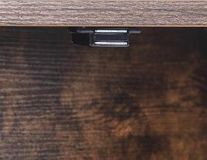 Televizní stolek tmavé dřevo s černou VINCE