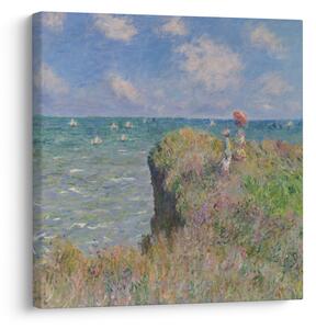 Obraz - Claude Monet, Cliff Walk at Pourville, reprodukce (30x30 cm)