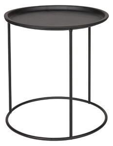 Černý odkládací stolek WOOOD Ivar, Ø 40 cm