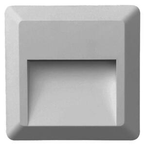 ACA Lighting LED venkovní nástěnné hranaté svítidlo šedá 230V IP65 1.5W 3000K 100lm RA80 SLIM52N