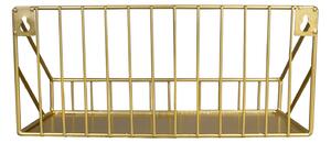 Nástěnná police Fiona, zlatý kov, 30 cm