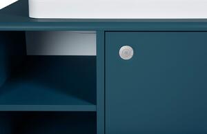 Tmavě modrá lakovaná umyvadlová skříňka Tom Tailor Color Bath II. 62 x 80 cm s umyvadlem