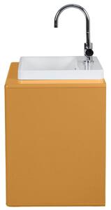 Hořčicově žlutá lakovaná umyvadlová skříňka Tom Tailor Color Bath II. 62 x 80 cm s umyvadlem