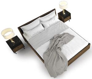 Manželská postel 160x200 s matrací Prestigo P13 Černý Walnut/San Sebastian