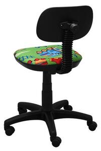 Dětská otočná židle JAMES - VLÁČEK zelená