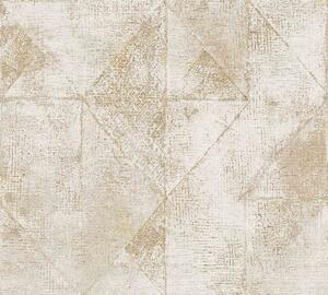 A.S. Création | Vliesová tapeta na zeď DIMEX 2025 38976-5 | 0,53 x 10,05 m | béžová, metalická, bronzová