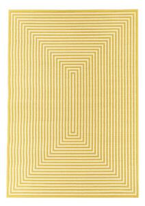 Žlutý venkovní koberec Floorita Braid, 133 x 190 cm