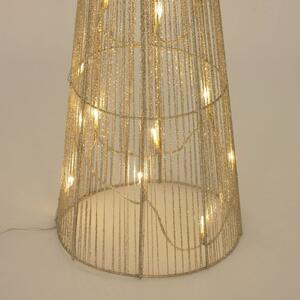 Set tří zlatých vánočních LED dekorací Kave Home Marleen 40/60/80 cm