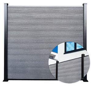WPC plot Kronos s robustními hliníkovými sloupky 180x180 cm Popelově šedý