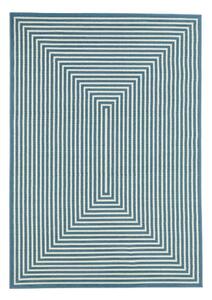 Modrý venkovní koberec Floorita Braid, 133 x 190 cm