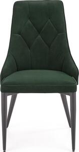 Flor Furniture Velvet Jídelní židle Nadiya Green - 2 kusy
