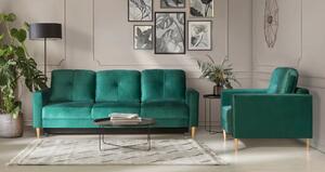 Costa Zelená rozkládací pohovka do obývacího pokoje s funkcí spaní