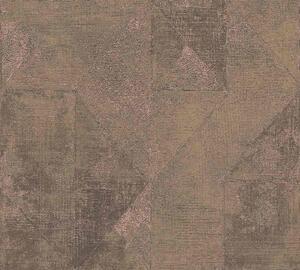 A.S. Création | Vliesová tapeta na zeď Profitex 2022 38976-6 | 0,53 x 10,05 m | metalická, hnědá