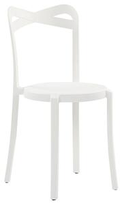 Sada 2 jídelních židlí plastových bílých CAMOGLI