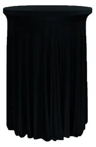Elastický čierny obal skirting na koktailový stolík s priemerom 80 cm