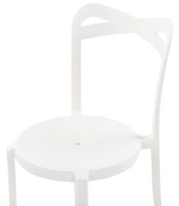 Sada 4 jídelních židlí plastových bílých CAMOGLI