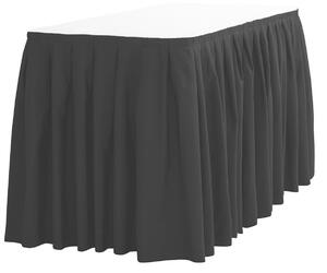 Skirting (falbána) o délce 565 cm v černé barvě pro banketní stůl