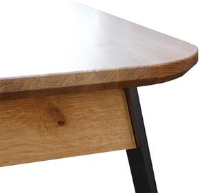 Jídelní stůl MEGAN - masivní dubový plát 90 x 160 cm (na výběr více variant)