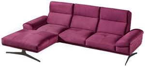 Velká rohová sedačka do obývacího pokoje, rozkládací levá Galaxy Pink