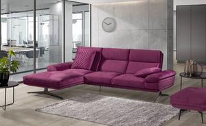 Velká rohová sedačka do obývacího pokoje, rozkládací levá Galaxy Pink