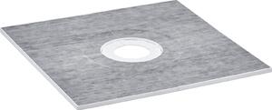 SucceBuy Sada sprchových prahů 914 x 914 mm, lehká sada sprchových vaniček z EPS se středovým odtokem 160 mm, včetně 2 nepromokavých utěrek pro instalaci v koupelně