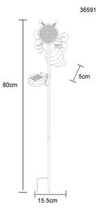 Globo 36591 - LED Solární svítidlo 200xLED/0,06W/3V IP44 včela