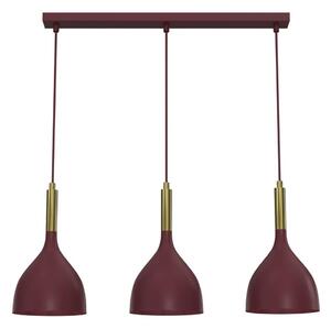 Lustr na lanku NOAK 3xE27/15W/230V burgundy