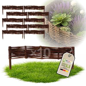 Floranica 10 kusů Vrbový plot 10 cm x 60 cm – Zahradní plot z vrbového proutí Palisáda Přírodní oplocení Ohraničení záhonu
